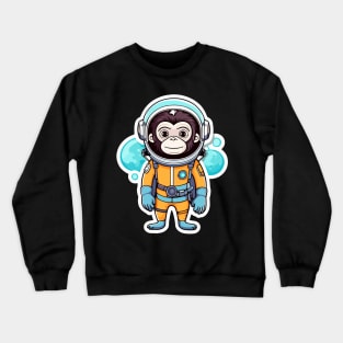 Monkey Ape Astronaut Illustration Crewneck Sweatshirt